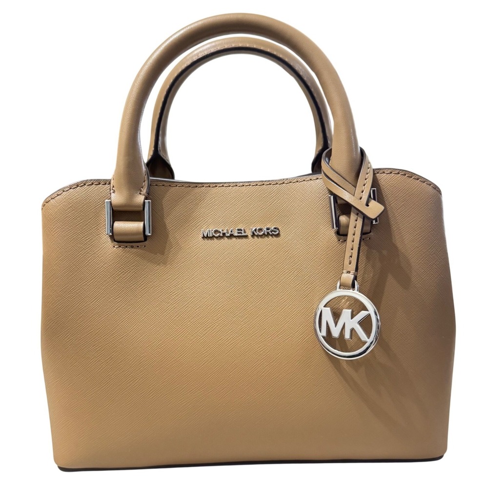 Michael Kors Small Camille Dark Khaki saffiano Leather‎ Satchel Handbag